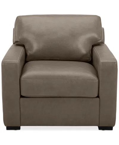 MACY'S RADLEY 38" LEATHER CHAIR, CREATED FOR MACY'S