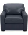 Macy's Radley 38" Leather Chair, Created For  In Navy