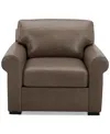 Macy's Radley 38" Leather Chair, Created For  In Taupe