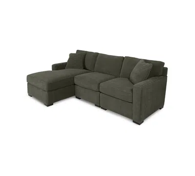 Macy's Radley 3-piece Fabric Chaise Sectional Sofa, Created For  In Green
