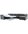 Macy's Radley 4-pc. Fabric Sleeper Sectional Sofa, Exclusively At  In Robinsegg Blue