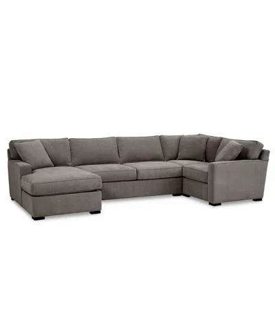 Macy's Radley 4-pc. Fabric Chaise Sectional Sofa With Corner Piece, Created For  In Gray