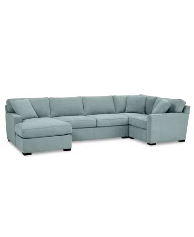 Macy's Radley 4-pc. Fabric Chaise Sectional Sofa With Corner Piece, Created For  In Green