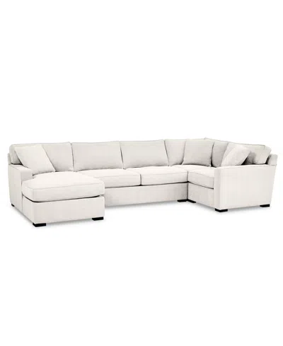 Macy's Radley 4-pc. Fabric Chaise Sectional Sofa With Corner Piece, Created For  In White