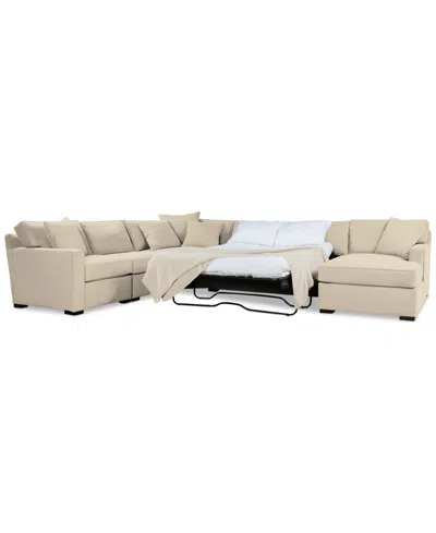 Macy's Radley 5-pc. Fabric Sleeper Sectional Sofa, Created For  In Green
