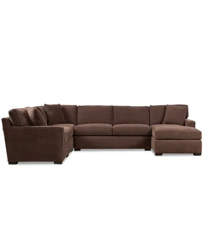 Macy's Radley 5-pc. Fabric Chaise Sectional Sofa With Corner Piece, Created For  In Brown