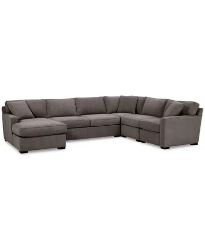 Macy's Radley 5-pc. Fabric Chaise Sectional Sofa With Corner Piece, Created For  In Animal Print