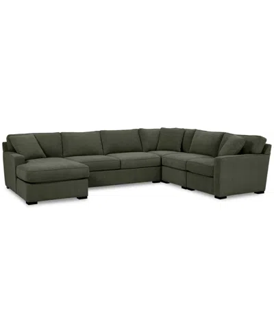 Macy's Radley 5-pc. Fabric Chaise Sectional Sofa With Corner Piece, Created For  In Green