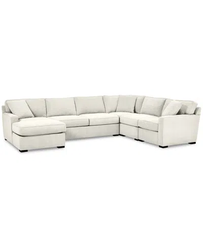 Macy's Radley 5-pc. Fabric Chaise Sectional Sofa With Corner Piece, Created For  In White