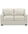 Macy's Radley 61" Leather Loveseat, Created For  In Coconut Milk