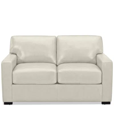 Macy's Radley 61" Leather Loveseat, Created For  In Coconut Milk