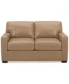 Macy's Radley 61" Leather Loveseat, Created For  In Light Natural