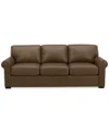 Macy's Radley 86" Leather Roll Arm Sofa, Exclusively At  In Sand