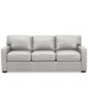Macy's Radley 86" Leather Sofa, Created For  In Ash