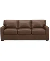 Macy's Radley 86" Leather Sofa, Created For  In Chesnut
