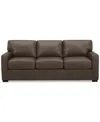 Macy's Radley 86" Leather Sofa, Created For  In Chocolate