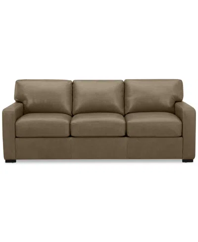 Macy's Radley 86" Leather Sofa, Created For  In Brown
