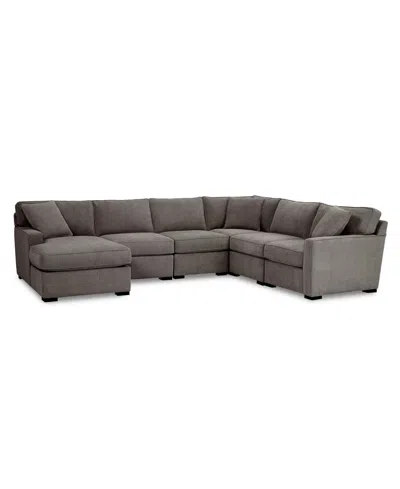 Macy's Radley Fabric 6-pc. Chaise Sectional With Corner, Created For  In Gray