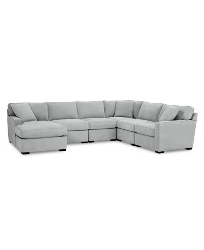 Macy's Radley Fabric 6-pc. Chaise Sectional With Corner, Created For  In Gray