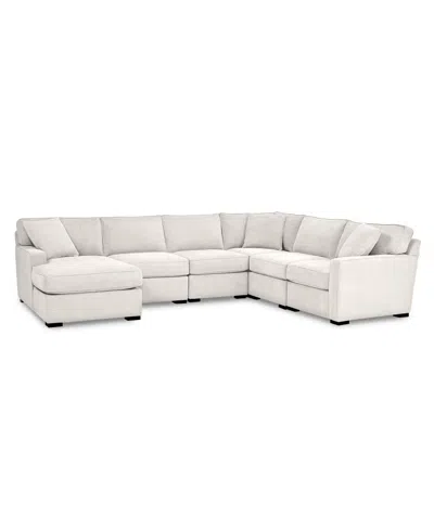Macy's Radley Fabric 6-pc. Chaise Sectional With Corner, Created For  In White