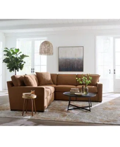 Macy's Radley Fabric Sectional Sofa Collection Created For Macys In Heavenly Cafe Brown