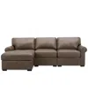 Macy's Radley Roll Arm 104" 3-pc. Leather Sectional, Exclusively At