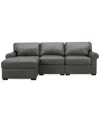 Macy's Radley Roll Arm 104" 3-pc. Leather Sectional, Exclusively At