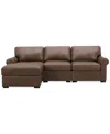 Macy's Radley Roll Arm 104" 3-pc. Leather Sectional, Exclusively At