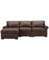 Macy's Radley Roll Arm 104" 3-pc. Leather Sectional, Exclusively At
