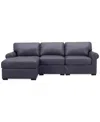 Macy's Radley 3-pc. Leather Modular Chaise Sectional, Created For