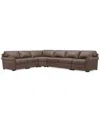 Macy's Radley 148" 5-pc. Leather Wedge L Shape Modular Sectional, Created For