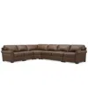 Macy's Radley 148" 5-pc. Leather Wedge L Shape Modular Sectional, Created For