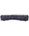 Macy's Radley 148" 5-pc. Leather Wedge L Shape Modular Sectional, Created For