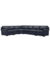 Macy's Radley 148" 5-pc. Leather Wedge L Shape Modular Sectional, Created For