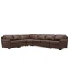 Macy's Radley 148" 5-pc. Leather Wedge L Shape Modular Sectional, Created For