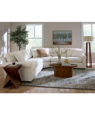 Macy's Radley Roll Arm Fabric Sectional Collection Exclusively At Macys In Brown