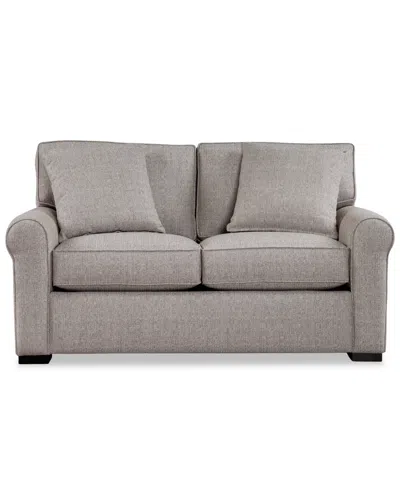 Macy's Radley Rollarm 64" Fabric Loveseat In Gray