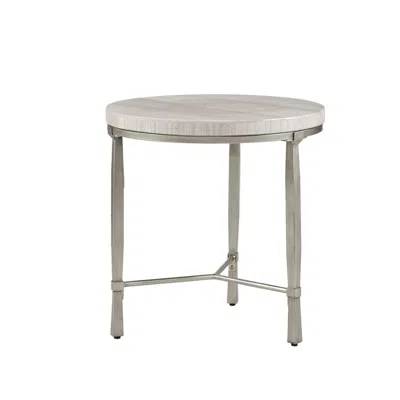 Macy's Reese Round End Table In Gray