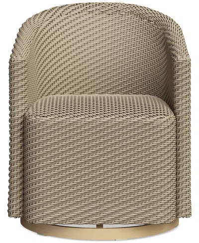 Macy's Reid Outdoor Dining Swivel Chair, Created For  In Neutral