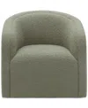 Macy's Reiter Fabric Accent Swivel Chair, Exclusively At  In Grass