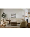 Macy's Reiter Fabric Sectional Collection Exclusively At Macys In Linen