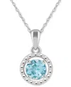Macy's Rhodolite Garnet Bead Frame 18" Pendant Necklace (1-1/3 Ct. T.w.) In 10k Gold (also In Citrine, Amet In Aqua,white Gold