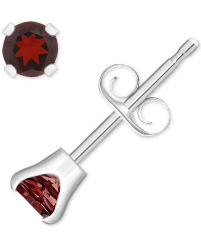 Macy's Rhodolite Garnet Stud Earrings (1/4 Ct. T.w.) In 14k White Or Yellow Gold (also In Citrine, Sky Blue