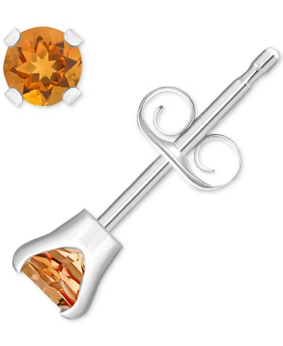 Macy's Rhodolite Garnet Stud Earrings (1/4 Ct. T.w.) In 14k White Or Yellow Gold (also In Citrine, Sky Blue In Multi