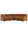 Macy's Rhyder 111" 5-pc. Fabric L Sectional, Exclusively At