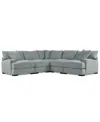 Macy's Rhyder 111" 5-pc. Fabric L Sectional, Exclusively At