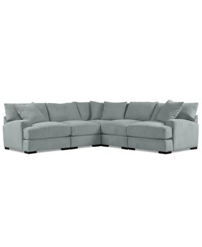 Macy's Rhyder 111" 5-pc. Fabric L Sectional, Exclusively At