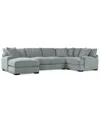 Macy's Rhyder 4-pc. Fabric Chaise Sectional, Exclusively At
