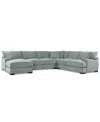 Macy's Rhyder 4-pc. Fabric Chaise Sectional With Apartment Sofa, Exclusively At