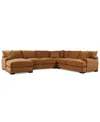 Macy's Rhyder 4-pc. Fabric Chaise Sectional With Apartment Sofa, Exclusively At